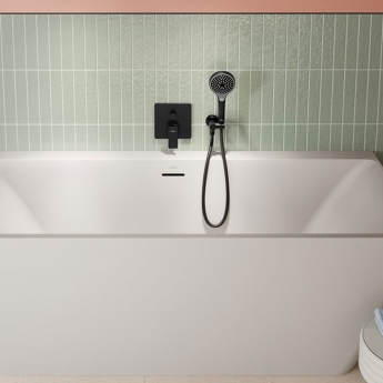 Villeroy & Boch Subway 3.0 Square Concealed Shower Valve with Diverter Single Handle - Matt Black | Product Image