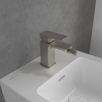 Villeroy & Boch Subway 3.0 Bidet Mixer Tap - Brushed Nickel Matt