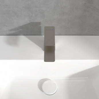 Villeroy & Boch Subway 3.0 Mini Mono Basin Mixer Tap without Waste - Brushed Nickel Matt