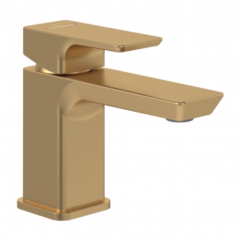 Villeroy & Boch Subway 3.0 Mini Mono Basin Mixer Tap without Waste - Brushed Gold