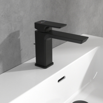 Villeroy & Boch Subway 3.0 Basin Mixer Tap with Pop-Up Waste - Matt Black | Product Image