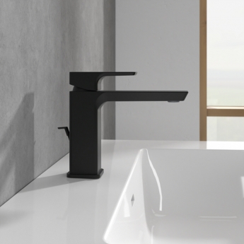 Villeroy & Boch Subway 3.0 Basin Mixer Tap with Pop-Up Waste - Matt Black | Product Image