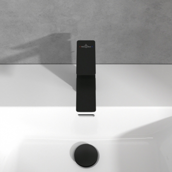 Villeroy & Boch Subway 3.0 Basin Mixer Tap with Pop-Up Waste - Matt Black | Product Image