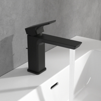Villeroy & Boch Subway 3.0 Basin Mixer Tap with Pop-Up Waste - Matt Black | Product Image