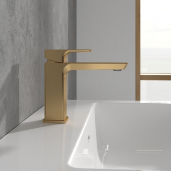 Villeroy & Boch Subway 3.0 Basin Mixer Tap without Waste - Brushed Gold