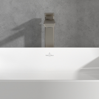 Villeroy & Boch Subway 3.0 Tall Basin Mixer Tap without Waste - Brushed Nickel Matt