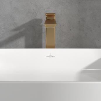Villeroy & Boch Subway 3.0 Tall Basin Mixer Tap without Waste - Brushed Gold