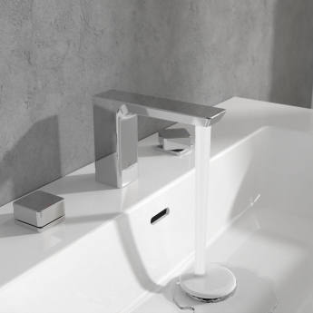 Villeroy & Boch Subway 3.0 Deck Mounted Basin Mixer Tap without Waste - Chrome | Product Image