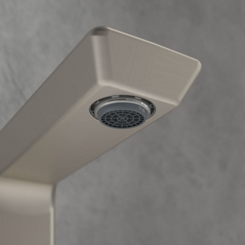 Villeroy & Boch Subway 3.0 Deck Mounted Basin Mixer Tap without Waste - Brushed Nickel Matt | Product Image