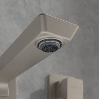 Villeroy & Boch Subway 3.0 Wall Mounted Basin Mixer Tap without Waste - Brushed Nickel Matt