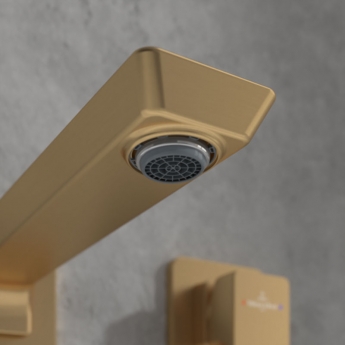 Villeroy & Boch Subway 3.0 Wall Mounted Basin Mixer Tap without Waste - Brushed Gold