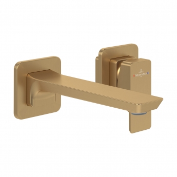 Villeroy & Boch Subway 3.0 Wall Mounted Basin Mixer Tap without Waste - Brushed Gold