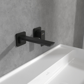 Villeroy & Boch Subway 3.0 Wall Mounted Basin Mixer Tap without Waste - Matt Black
