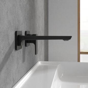 Villeroy & Boch Subway 3.0 Wall Mounted Basin Mixer Tap without Waste - Matt Black