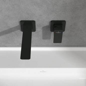 Villeroy & Boch Subway 3.0 Wall Mounted Basin Mixer Tap without Waste - Matt Black