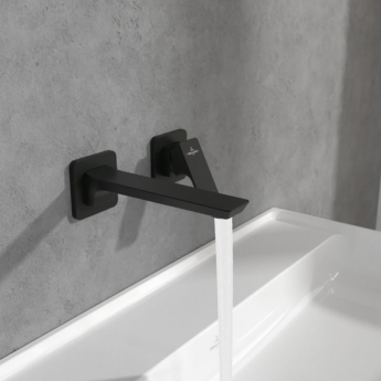 Villeroy & Boch Subway 3.0 Wall Mounted Basin Mixer Tap without Waste - Matt Black