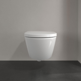Villeroy & Boch Subway 3.0 Rimless Wall Hung Toilet with TwistFlush Stone White CeramicPlus - Soft Close Seat