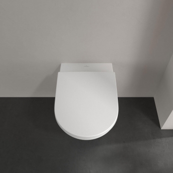 Villeroy & Boch Subway 3.0 Rimless Wall Hung Toilet with TwistFlush Stone White CeramicPlus - Soft Close Seat