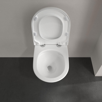 Villeroy & Boch Subway 3.0 Rimless Wall Hung Toilet with TwistFlush Stone White CeramicPlus - Soft Close Seat