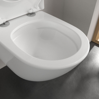 Villeroy & Boch Subway 3.0 Rimless Wall Hung Toilet with TwistFlush Stone White CeramicPlus - Soft Close Seat