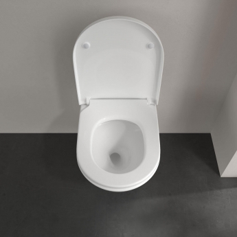 Villeroy & Boch Subway 3.0 Rimless Wall Hung Toilet with TwistFlush and Soft Close Seat - White Alpin