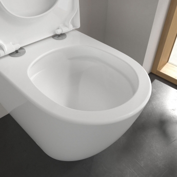 Villeroy & Boch Subway 3.0 Rimless Back to Wall Toilet with TwistFlush White Alpin - Soft Close Seat