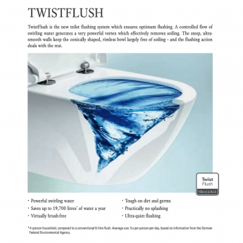 Villeroy & Boch Subway 3.0 Rimless Back to Wall Toilet with TwistFlush White Alpin - Soft Close Seat