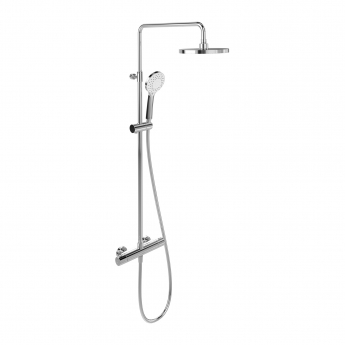 Villeroy & Boch Universal Thermostatic Round Bar Mixer Shower with Shower Kit and Fixed Head - Chrome