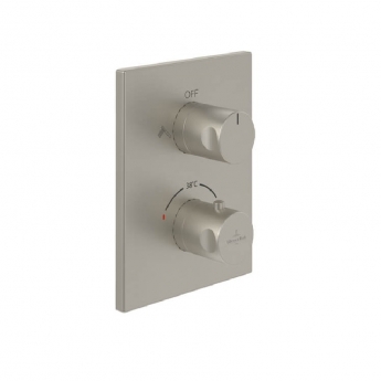 Villeroy & Boch Universal Dual Concealed Mixer Shower with Shower Handset and Round Fixed Head - Brushed Nickel | Product Image