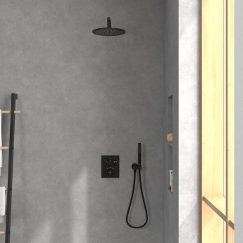 Villeroy & Boch Universal Round Fixed Shower Head 350mm Diameter - Matt Black