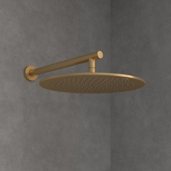 Villeroy & Boch Universal Round Fixed Shower Head 350mm Diameter - Brushed Gold