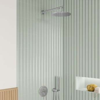 Villeroy & Boch Universal Showers Rain Wall Mounted Round Shower Arm 408mm Length - Chrome