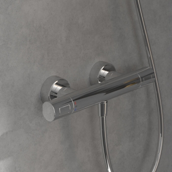 Villeroy & Boch Universal Thermostatic Round Bar Shower Valve - Chrome