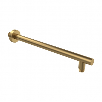 Villeroy & Boch Universal Showers Rain Wall Mounted Round Shower Arm 408mm Length - Brushed Gold