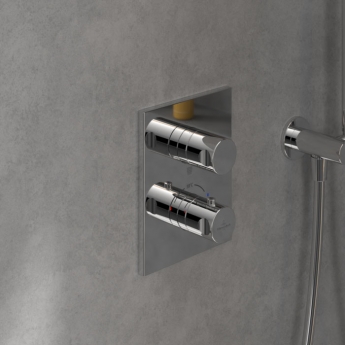 Villeroy & Boch Universal Thermostatic Concealed Shower Valve Three Outlet - Chrome
