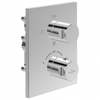 Villeroy & Boch Universal Thermostatic Concealed Shower Valve Three Outlet - Chrome