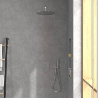 Villeroy & Boch Universal Thermostatic Concealed Shower Valve Two Outlet with Vi-Box Installation Unit - Chrome