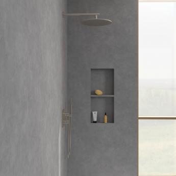 Villeroy & Boch Universal Thermostatic Concealed Shower Valve Dual Outlet - Brushed Nickel Matt