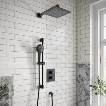 Villeroy & Boch Universal Thermostatic Concealed Shower Valve Dual Outlet - Matt Black