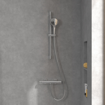 Villeroy & Boch Universal Thermostatic Round Bar Shower Valve - Chrome