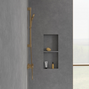 Villeroy & Boch Universal Thermostatic Round Bar Shower Valve - Brushed Gold