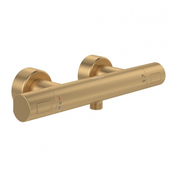 Villeroy & Boch Universal Thermostatic Round Bar Shower Valve - Brushed Gold