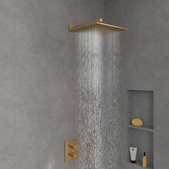 Villeroy & Boch Universal Square Fixed Shower Head 350mm x 350mm - Brushed Gold