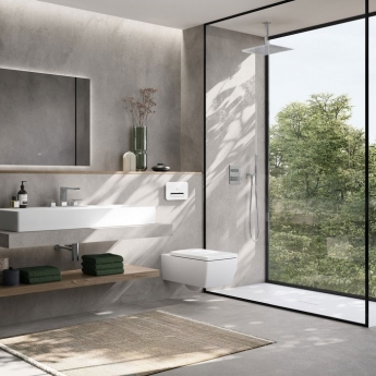 Villeroy & Boch Universal Showers Rain Square Ceiling Mounted Shower Arm - Chrome