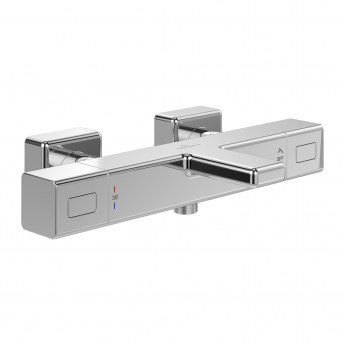Villeroy & Boch Universal Thermostatic Square Bath Shower Mixer Tap - Chrome