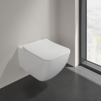 Villeroy & Boch Venticello Rimless Wall Hung Toilet - Slim Sandwich Soft Close Seat | Product Image