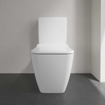 Villeroy & Boch Venticello Rimless Close Coupled Toilet DirectFlush with Push Button Cistern - Slim Wrapover Soft Close Seat | Product Image