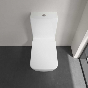 Villeroy & Boch Venticello Rimless Close Coupled Toilet DirectFlush with Push Button Cistern - Slim Wrapover Soft Close Seat | Product Image