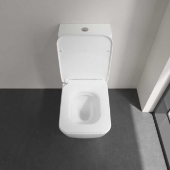 Villeroy & Boch Venticello Rimless Close Coupled Toilet DirectFlush with Push Button Cistern - Slim Wrapover Soft Close Seat | Product Image