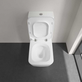 Villeroy & Boch Venticello Rimless Close Coupled Toilet DirectFlush with Push Button Cistern - Slim Wrapover Soft Close Seat | Product Image